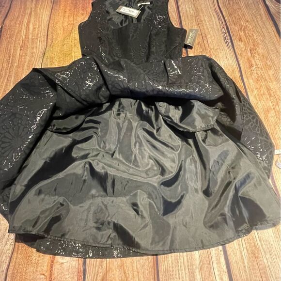 EVA MENDES NY&Co Little black dress Size 6 NWT floral pockets scoop neck - Picture 11 of 13